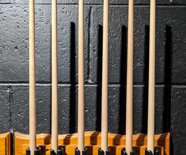 Quality pool cues on the rack at Spinners Bar and Bowl